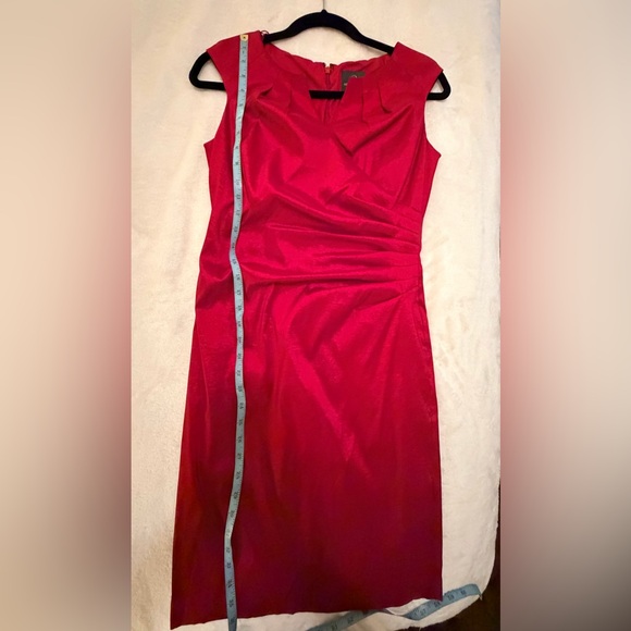 NWOT Adrianna Papell Stretch Tafetta Side Drape Cocktail Dress - Picture 7 of 7